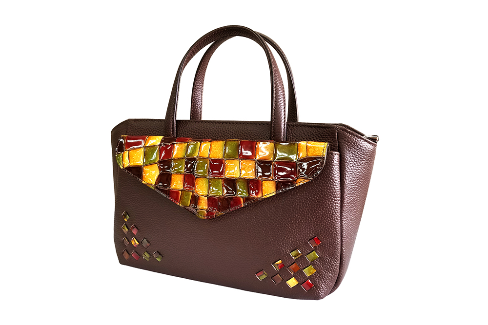 Mosaic Croco Mini Tote Bag