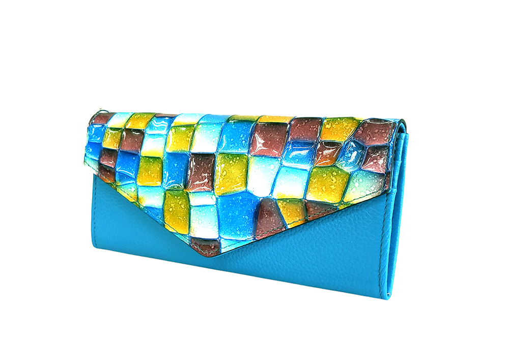 Mosaic Croco Flap Wallet
