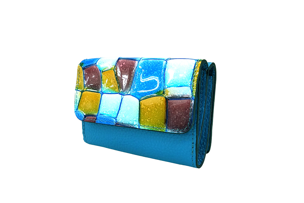 Mosaic Croco Tre Folding Flap Wallet