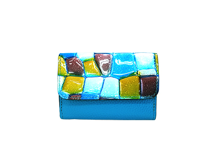 mosaic croco wallet bag